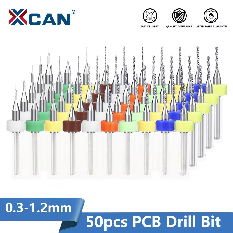 Pcb Micro Carbide Drill Bits 0.3-1.2Mm - XCAN مجموعة مثاقب PCB 20/50 قطعة