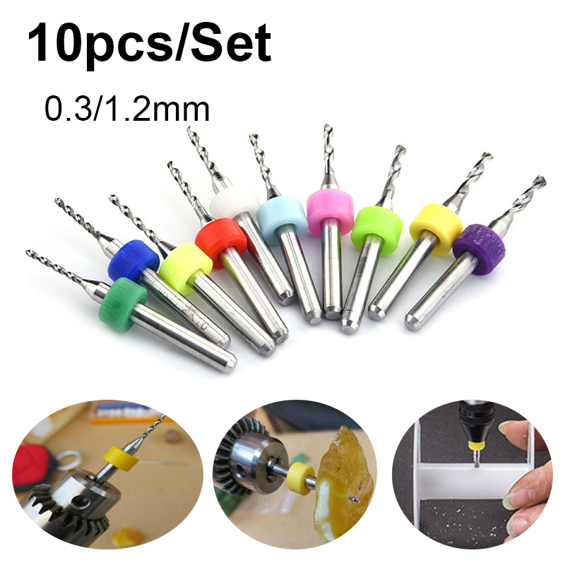 10 قطع من رؤوس الحفر الدقيقة 0 - مراجعة Pcb Micro Carbide Drill Bits 0.3-1.2Mm وسعره