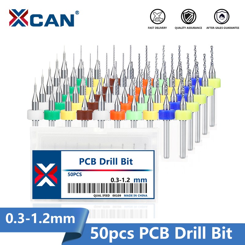 XCAN PCB مثقاب الخشب 50 قطعة 0 - مراجعة Pcb Micro Carbide Drill Bits 0.3-1.2Mm وسعره