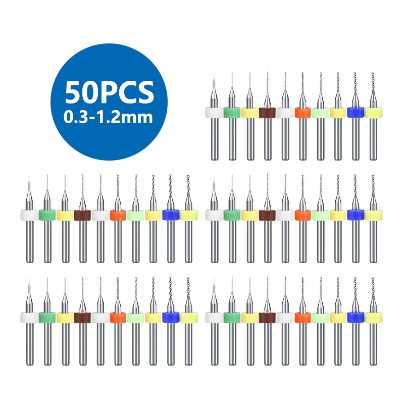 XCAN PCB مثقاب الخشب 50 قطعة 0 - مراجعة Pcb Micro Carbide Drill Bits 0.3-1.2Mm وسعره