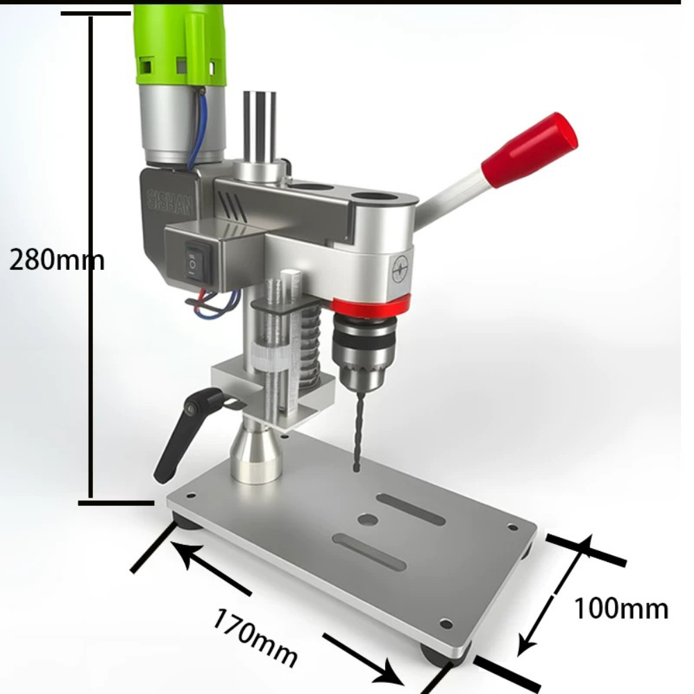 مجموعة مثقاب كهربائي صغير للمن - مراجعة Mini Bench Drill Press Variable Speed وسعره