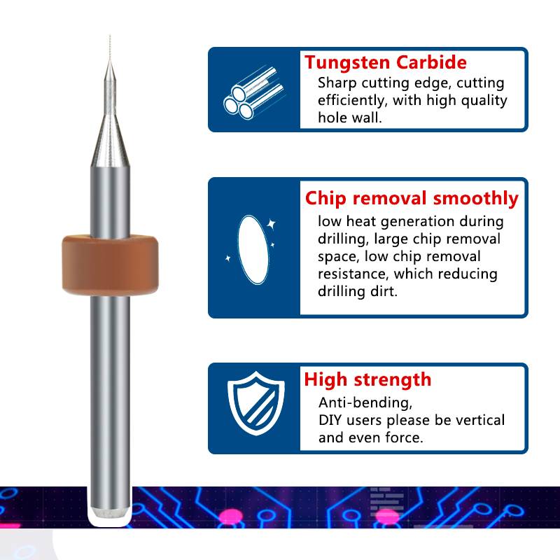 10 قطعة/المجموعة 0.1 مللي متر- - مراجعة Pcb Micro Carbide Drill Bits 0.3-1.2Mm وسعره