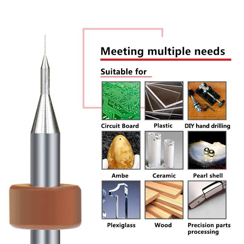 10 قطعة/المجموعة 0.1 مللي متر- - مراجعة Pcb Micro Carbide Drill Bits 0.3-1.2Mm وسعره