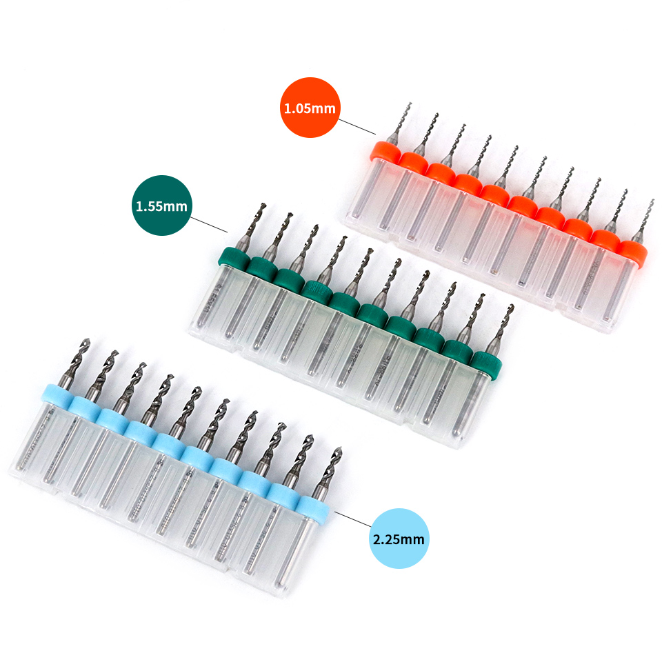 VACK 10 قطعة PCB مثقاب مجموعة  - مراجعة Pcb Micro Carbide Drill Bits 0.3-1.2Mm وسعره