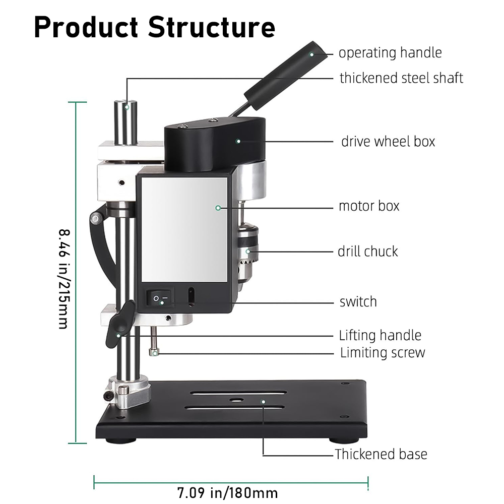 مثقاب طاولة صغير TUNGFULL 775  - مراجعة Mini Bench Drill Press Variable Speed وسعره