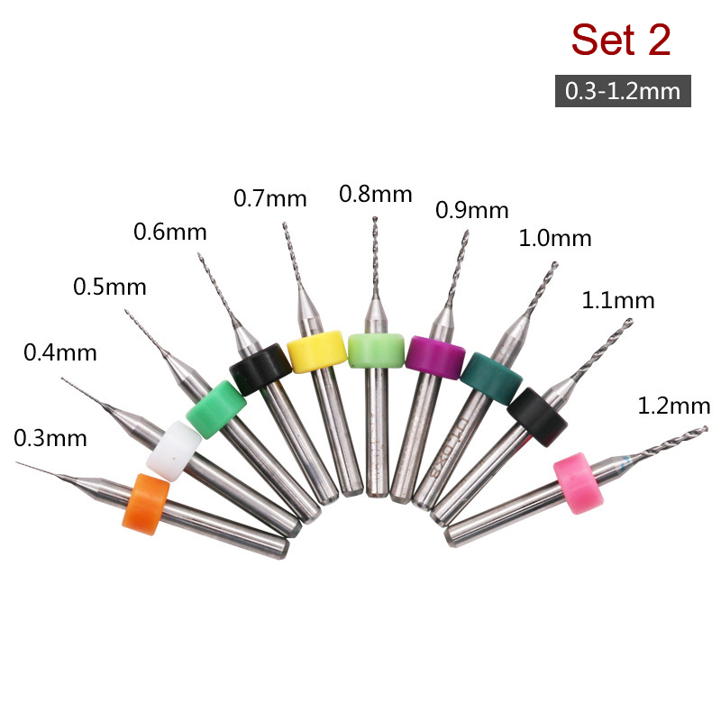 جديد【10 قطع/مجموعة من أدوات ال - مراجعة Pcb Micro Carbide Drill Bits 0.3-1.2Mm وسعره